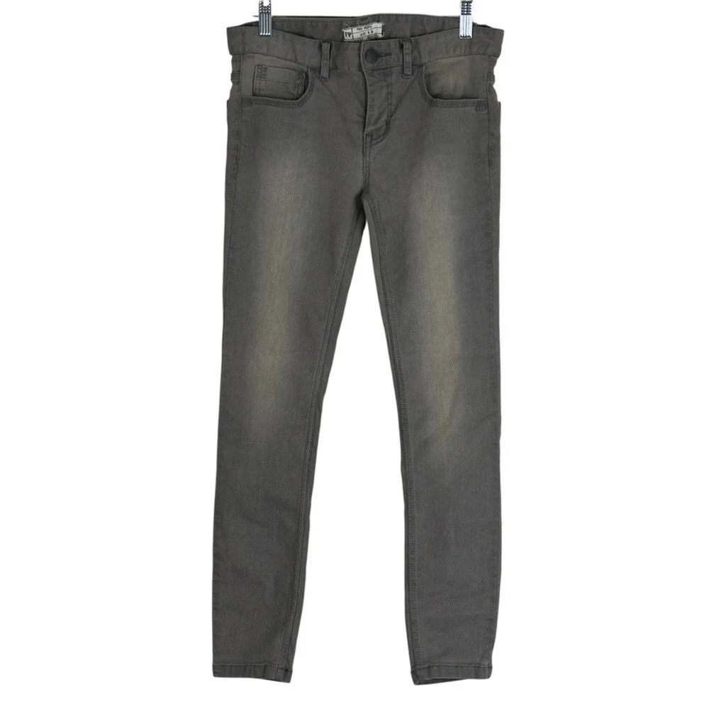 Free People Women Skinny Jeans Womens 28 Gray Faded Mid Rise Y2K Streetwear